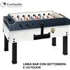 Garlando calciobalilla OLYMPIC OUTDOOR aste uscenti e gettoniera linea Bar Pro
