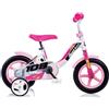 Dino Bikes Bicicletta per Bambina 10 Pollici con Rotelle 2 3 4 anni Bici Bimba Dino Bikes