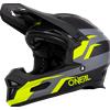 O'NEAL Casco FURY STAGE nero e giallo neon MTB Downhill