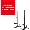 TOORX - Coppia supporti squat Professionali con 2 porta bumper e ruote WLX 3000