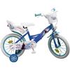 BricoShop24 Bicicletta da Bambina 14 Pollici Frozen con Rotelle Bici Mountain Bike per Bimba