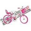 Dino Bikes Bici per Bambina Bicicletta Dino Bikes Unicorn 164R-UN - Taglia 16" Pollici