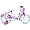 FLYWHEEL BICI 14 TAYLOR BIANCA BAMBINA CON CESTINO E ROTELLE FLYWHEEL