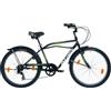 ATALA BICI BICICLETTA 26" CRUISER 6 VELOCITA' NERO OPACO CITY BIKE