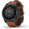 Garmin Orologio Garmin Epix Sapphire Titanium black pelle 010-02582-30