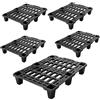 EMPOTEC 5 BANCALI PALLET 80x60x14cm PLASTICA NERA PORTATA STATICA 600KG DINAMICA 250KG