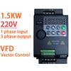 Convertitore di Frequenza Inverter Motore 1.5kW 2HP Monofase 220V a Trifase 220V