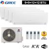 Gree Climatizzatore inverter PULAR quadri split Wi-Fi 9+9+12+12 Btu GREE R32 classe A