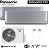 Panasonic Climatizzatore dual split ETHEREA SILVER ARGENTO Panasonic 9000+9000 btu A+++ WI