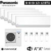 Panasonic Climatizzatore penta split ETHEREA R32 Panasonic 9+9+9+12+12 btu A+++ WIFI Nanoe