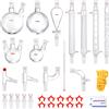 VEVOR Kit di distillazione per vetreria laboratorio 1000ml 3.3 Boro 32 pezzi
