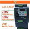 Convertitore di Frequenza Motore Inverter monofase da 220V a trifase 380 V 5,5kW