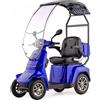 VELECO Monopattino elettrico per anziani GRAVIS con parabrezza e tettuccio BLU