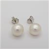 ORECCHNI PERLE AUSTRALIA WHITE Misura 11 - 11.5 mm - ORO BIANCO 18 KT