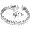 Swarovski Bracciale Swarovski Millennia 5598350 Bracelet Cristalli Tennis Taglio Pear