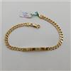 BRACCIALE DA UOMO A MAGLIA CON TARGHETTA IN ORO GIALLO 18KT 11,3 GRAMMI (0608)