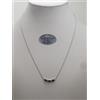COLLANA COLIERINO DA DONNA CON CRISTALLI VERDI IN ORO BIANCO 18KT 3,1 GR.(4129)