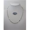 COLLANA ROSARIO A GIRO IN ORO BIANCO 18KT CON PALLINI LISCI 4,6 GR. (6991)