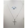 RECARLO COLLANA DONNA CON CROCE ORO BIANCO 18KT E DIAMANTI 0.09 Ct (0061) OUTLET