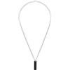 Gucci Jewelry Collana Gucci Tag con Targhetta Nera GG YBB797174001 Necklace Argento Pendente