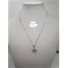 COLLANA DA DONNA CIONDOLO STELLA CON ZIRCONI IN ORO BIANCO 18KT 4,3 GR. (3385)