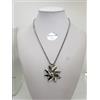 COLLANA DA DONNA CON CIONDOLO FIORE IN ORO BIANCO 18KT 750 14,7 GRAMMI (3365)