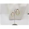 ORECCHINI A CERCHIO OVALE TORCION IN ORO GIALLO 18KT 1,55 GR. (6168)