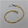 BRACCIALE DA UOMO A MAGLIA PIENA IN ORO GIALLO E BIANCO 18KT 750 11,8 GR. (0643)