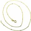 CATENA IN ORO GIALLO E BIANCO 18K, MINI ROLO, CON CUBI, SPESSORE 1 MM, 40-45 CM