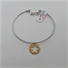 BRACCIALE DA DONNA RIGIDO CON STELLA IN ORO BIANCO E GIALLO 18KT 4,1 GR. (1257)