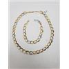GRAZIELLA AREZZO PARURE DA DONNA COLLANA E BRACCIALE IN ORO GIALLO E BIANCO 18KT 15,4 GR. (6189)
