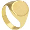 ANELLO IN ORO GIALLO 18K, UOMO, CON CENTRALE OVALE, SATINATO, DA 12 MM