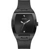 Guess Orologio Uomo GUESS PHOENIX GW0386G1 Silicone Pelle Nero GENUINE DIAMOND