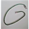 Made in Arezzo TENNIS BRACCIALE ORO BIANCO 18KT 750 UOMO DONNA ZIRCONI DIAMANTE VERDE SMERALDO