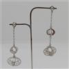 ORECCHINI PENDENTI IN ORO BIANCO 18KT 750 5,1 GRAMMI (0504) LUNGHEZZE DIVERSE