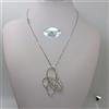 COLLANA DA DONNA CON CIONDOLO IN ORO BIANCO 18KT 750 E ZIRCONI 7,9 GR. (0548)