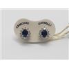 ARMONIE GIOIELLI ORECCHINI IN ORO BIANCO 18KT CON CON ZAFFIRO E DIAMANTI (0447)