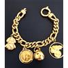 Produzione Orafa Aretina BRACCIALE DONNA 57gr ORO GIALLO 750 18K STERLINA DEA BENDATA BRACELET OR GOLD
