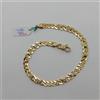BRACCIALE DA UOMO A MAGLIA PIENA IN ORO GIALLO E BIANCO 18KT 750 11,1 GR. (0644)