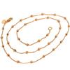 CATENA ORO ROSA 750 18K, PALLINE ALTERNATE OVALI, LUNGA 45 80 90 CM, COLLANA