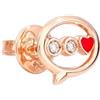 DoDo Mono Orecchino Dodo Messaggio DOHLTT/9/B/RO Oro rosa Diamanti Smalto Earring