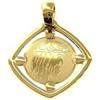 CIONDOLO MEDAGLIA IN ORO GIALLO 18K, VOLTO DI CRISTO, LUNGHEZZA 2.2 CM