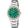Festina Orologio Donna Energia Solare FESTINA F20658/3 in Acciaio Fondo Madreperla Verde