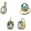 PARURE ORO pendente ciondolo anello donna orecchini 19