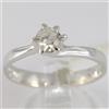 ANELLO ORO BIANCO 750 18K, SOLITARIO, GAMBO INCROCIATO, DIAMANTE CARATI 0.32