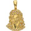 CIONDOLO ORO GIALLO, 18K, VOLTO DI CRISTO CON CUBIC ZIRCONIA, LUNGHEZZA 24-33 MM