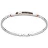 ZANCAN BRACCIALE ZANCAN IN ARGENTO E SPINELLI NERI EXB 894 MADE IN ITALY