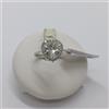 ANELLO DA DONNA CUORE CON ZIRCONI IN ORO BIANCO 18KT 2,6 GR. N.14 (1741)