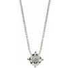 ORSINI COLLANA IN ORO BIANCO 18K, ORSINI, MAGLIA VENETA CON DIAMANTE DA 0.04 CT, 42 CM