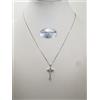 RECARLO COLLANA DONNA CON CROCE ORO BIANCO 18KT E DIAMANTI DA 0,48 (0009) OUTLET